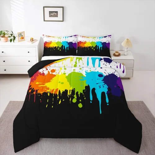 Vista 13 de Erosebridal Juego de edredón de baloncesto tamaño Twin para niños y adolescentes, juego de cama de tema deportivo de microfibra ultra suave