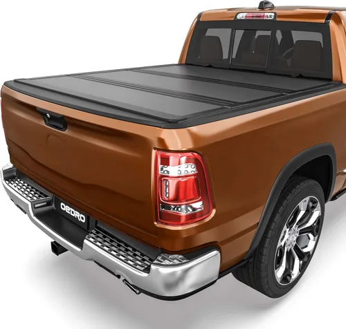 Vista 15 de OEDRO Cubierta rígida de cuádruple plegable para Dodge Ram 1500 2009-2018, para Ram 1500 Classic 2019-2024 con caja de 5.7 pies sin Rambox