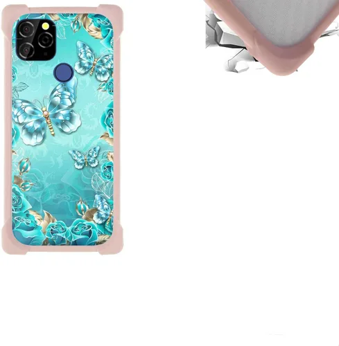 Vista 88 de jioeuinly Funda compatible con ZTE Blade X1 5G Phone Case PC Backplane + cubierta de silicona suave marco XSH