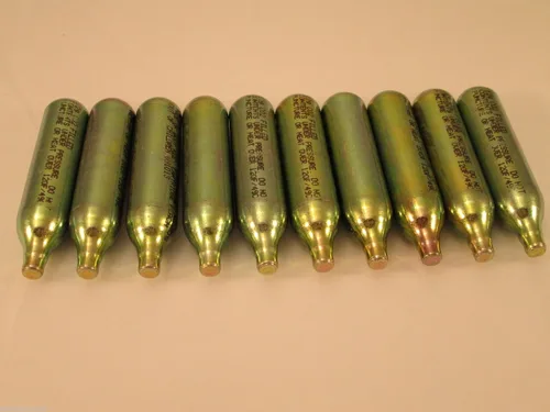 Vista 2 de 50 cartuchos de CO2 0.42 oz sin rosca C02 pistola de paintball o airsoft