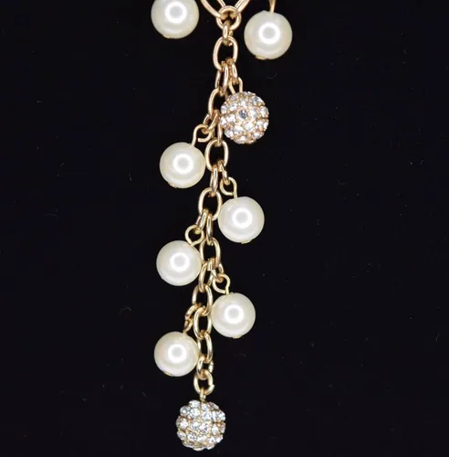Vista 5 de Charter Club Collar con cuentas de pavé dorado y perlas de imitación, 36 pulgadas + extensor de 2 pulgadas