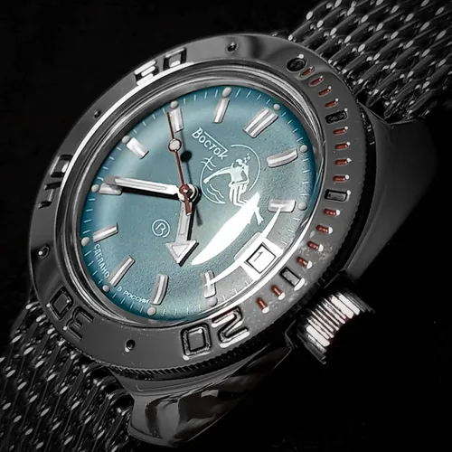Vista 5 de VOSTOK Amphibia 710059 Scuba Dude Automatic Self-Winding Diver Wrist Watch