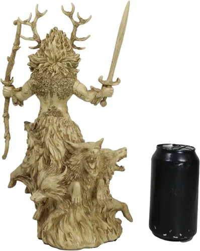 Vista 6 de Ebros Gift Antigua y arcaica poderosa deidad Cernunnos celta Dios cuernos Wiccan estatua de 12.5 pulgadas de alto, Deidad de los animales