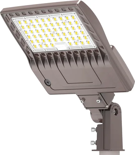 Vista 25 de BBESTLED 400W/320W/240W luces LED para estacionamiento con brazo y montaje deslizante, iluminación exterior del atardecer al amanecer, luz