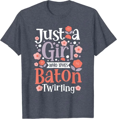 Vista 75 de A Girl Who Loves Baton Twirling - Camiseta de giro Majorette Twirler, Negro