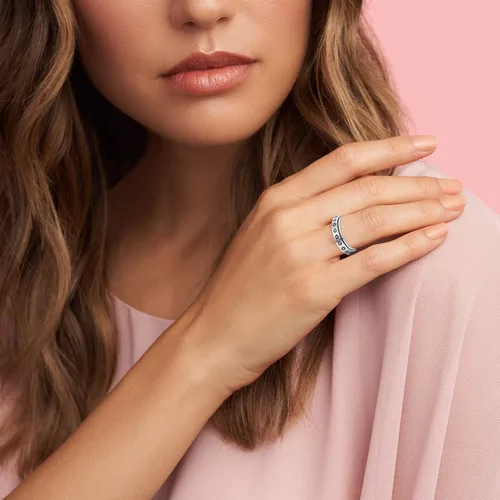 Vista 3 de Spinner Ring for Anxiety 8pcs Stainless Steel Fidget Rings Anti Anxiety Ring Spinning Moon Star Cool Stress Relieving Rings for Women Men Teens Girls