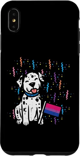 Vista 7 de iPhone 14 Bandera bisexual Perro dálmata Bi Mes del Orgullo LGBTQ Aliado LGBT Caso
