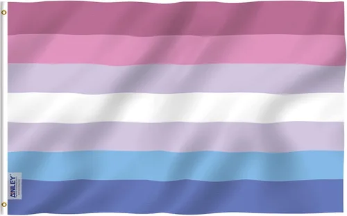 Vista 19 de Anley Fly Breeze - Bandera del orgullo abrosexual de 3 x 5 pies, color vivo y a prueba de decoloración, cabecera de lona y doble costura, banderas