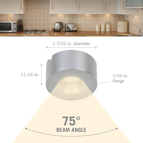 Vista 5 de Armacost Lighting PureVue - Mini luz LED para debajo del gabinete, plana, 2700K 212110