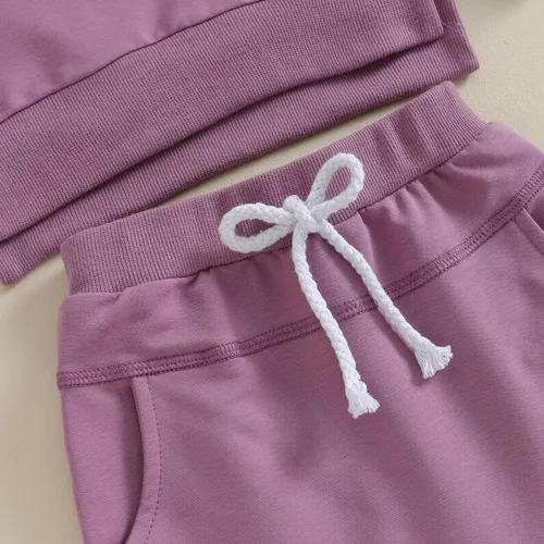 Vista 6 de KtwHarnu Conjunto de 2 piezas de sudadera con cuello redondo y pantalones con bolsillo, para otoño e invierno