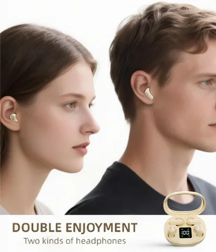 Vista 2 de 2 pares de mini auriculares invisibles pequeños inalámbricos Bluetooth para dormir ocultos micro pequeños discretos pequeños de perfil bajo
