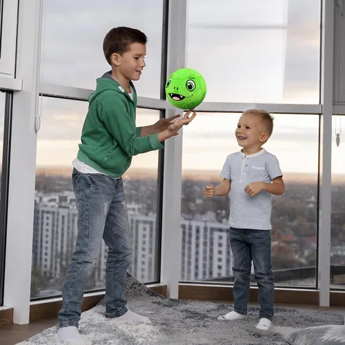 Vista 7 de Silent - Balón de fútbol para interiores tamaño 3, pelotas de fútbol de felpa súper ligera y suave para niños, niños pequeños de 1-3, 3-8 años