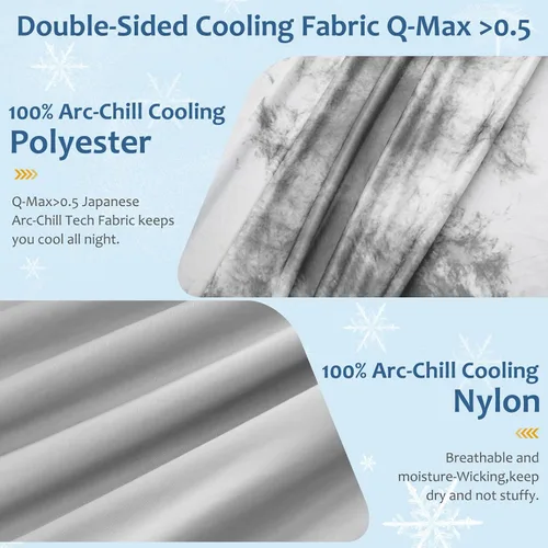 Vista 62 de Marchpower - Manta de enfriamiento para niños que duermen con calor, manta de lana fresca Arc-Chill con diseño de doble cara, fibra de enfriamiento