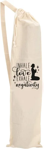 Vista 3 de Mayatra - Funda para esterilla de yoga orgánica grande, 100% algodón, ligera, lavable, con correa ajustable, unisex
