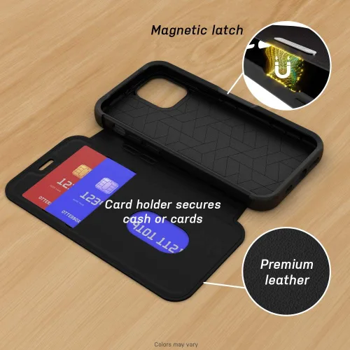 Vista 5 de OtterBox Strada Series - Carcasa para iPhone 12 mini (negro/peltre)