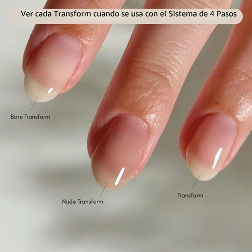 Vista 4 de Dazzle Dry Bare Transform Nail Ridge Filler - Acabado natural (0.5 onzas líquidas)