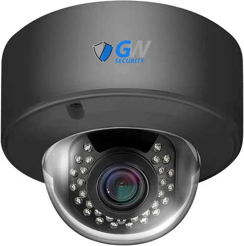 Vista 2 de GW Security sistema de vigilancia con alimentación por Ethernet y cámara de seguridad de 5 mpx y NVR para red IP