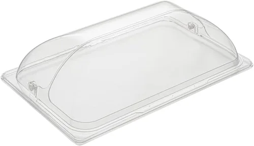 Vista 10 de Restaurantware Cater Tek - Cubierta de placa de policarbonato de 9.4 pulgadas, 1 cubierta de plato inastillable, lavable en lavavajillas para placa