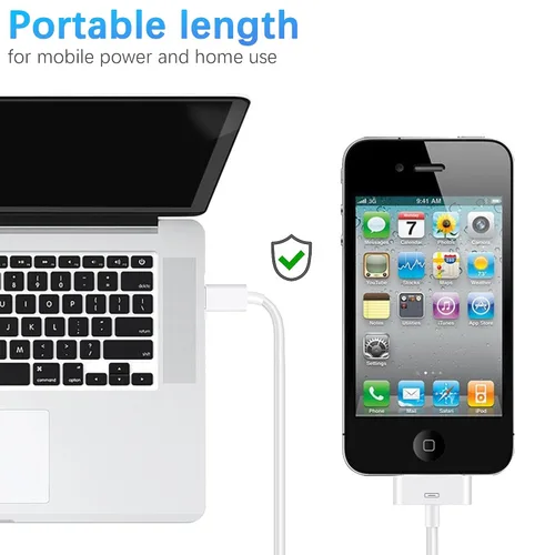 Vista 3 de Cable adaptador de 30 pines a USB C para iPhone, iPad, iPod, cable de datos de nueva generación, cable de carga de USB C a conector de base