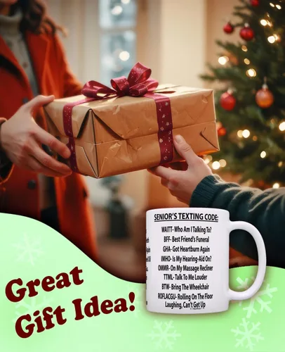 Vista 2 de ThisWear Jubilación Taza de café de cerámica con código de texto para personas mayores de 11 onzas, color blanco 11oz - Blanco