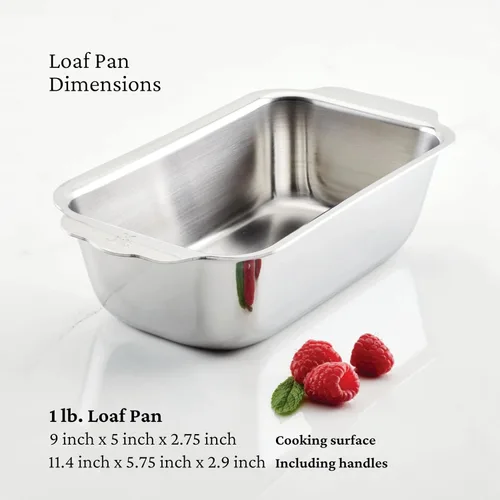 Vista 2 de Hestan Provisions OvenBond - Molde para pan de acero inoxidable con revestimiento de tres capas, 1 libra (9 x 5 pulgadas)