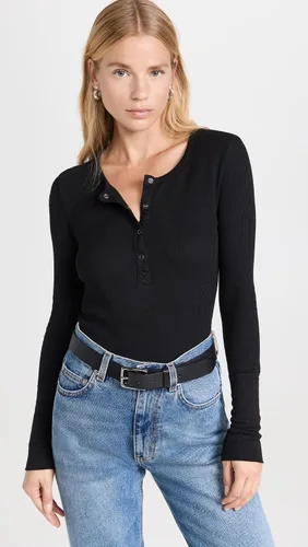 Vista 2 de Splendid - Camiseta térmica de manga larga tipo henley para mujer