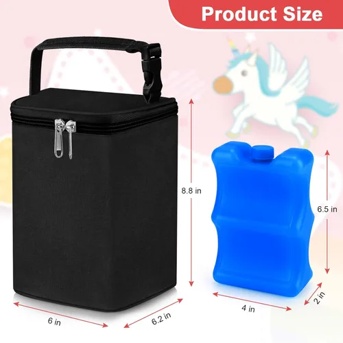 Vista 8 de Bolsa de refrigeración de leche materna Accmor con paquete de hielo, bolsas de enfriamiento para biberones, bolsas de enfriador de biberones