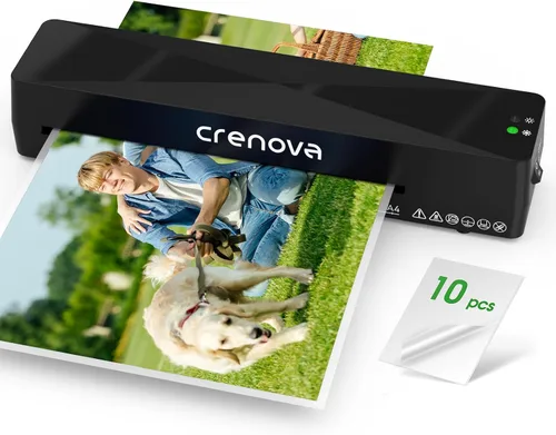 Vista 11 de Crenova Máquina laminadora con 12 hojas de laminación, máquina laminadora A3 caliente y fría con recortadora de esquina, tecnología de calentamiento