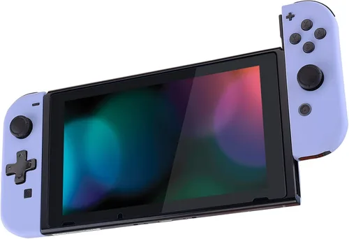 Vista 8 de eXtremeRate Placa trasera de agarre suave al tacto para consola Nintendo Switch, carcasa NS Joycon (versión D-Pad) con botones de juego completo