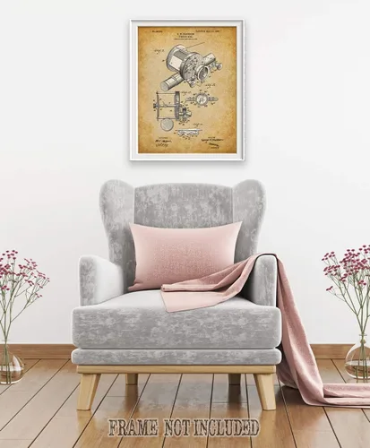 Vista 2 de 1905 Fishing Reel Patent Print - Lake House and Cabin Wall Decor, Great Fishing Camp Display, Outdoor Beach Decor, Classic Gifts for Fisherman