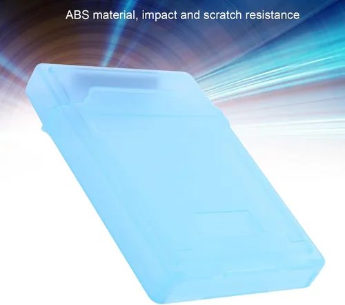 Vista 3 de Caja de protección de disco duro de 2.5 pulgadas, caja protectora transparente HDD SSD, funda de almacenamiento portátil para disco duro externo