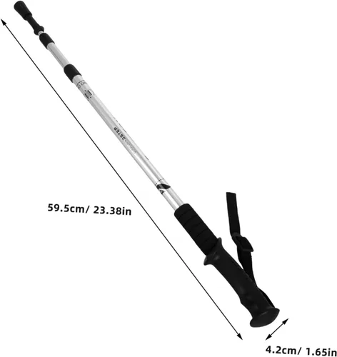 Vista 2 de VICASKY Outdoor Gear Essential - Bastones de senderismo plegables con aleación de aluminio, antigolpes y agarre mejorado para senderismo y senderismo