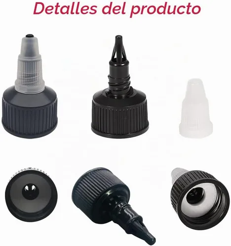 Vista 3 de 40 tapas de botella con giro natural 24/410, tapas de repuesto para botellas con orificio de 0.115