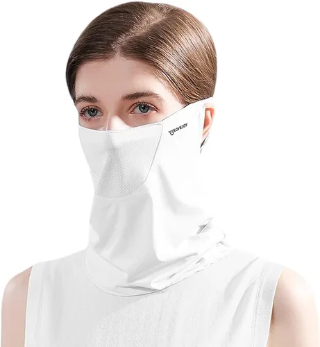 Vista 19 de Protector facial unisex UV multiusos protector para el cuello, polaina elástica para la cara con bucles para las orejas