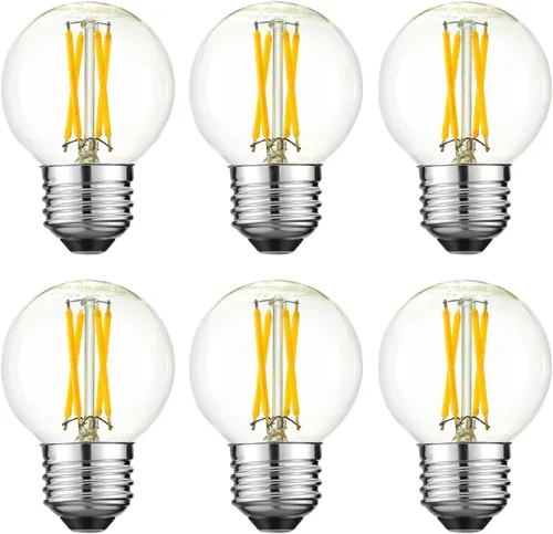 Vista 9 de Arberlic Bombilla G16.5, Bombilla LED E12 de 4W regulable Equivalente a Bombilla Candelabra E12 de 40 Vatios, Blanco Cálido 2700K, 400lm, CRI85+