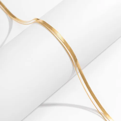 Vista 4 de Cadena de cintura dorada en capas para el vientre para mujer, cadena de serpiente, cadena de cintura de espiga dorada para el verano