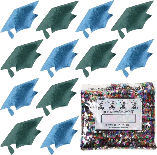 Vista 148 de Confetti Grad Cap Negro, Azul Marino Combo - 2 bolsas de media onza (1 oz)