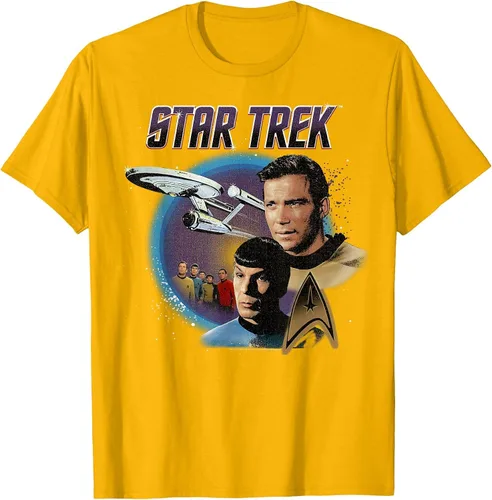 Vista 25 de Star Trek Original Series Vintage Enterprise T-Shirt Baby Blue