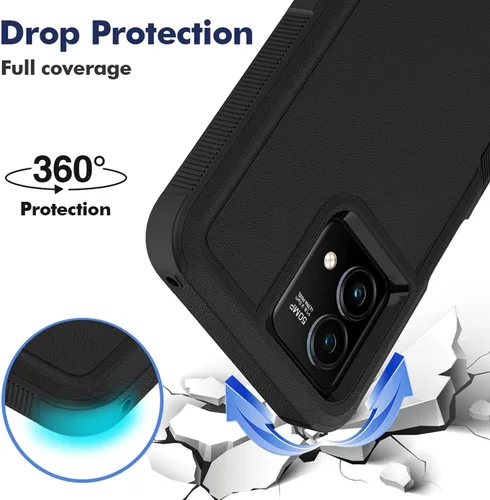 Vista 3 de Funda para Moto G Stylus 5G 2023: funda protectora de doble capa resistente para teléfono celular, a prueba de golpes, con protector de pantalla