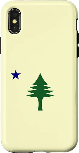 Vista 5 de Old Maine State Original Flag 1901 Pine Tree Case for iPhone 16
