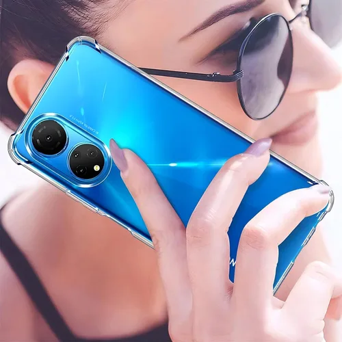 Vista 5 de USTIYA Caso para Honor X7 Clear TPU Cuatro Esquinas Cubierta Protectora Transparente Suave Funda