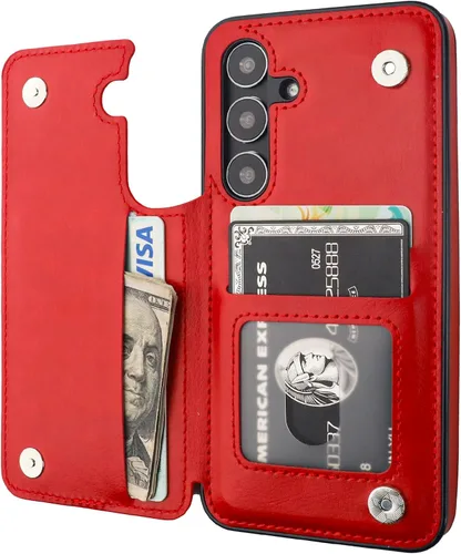Vista 104 de ONETOP - Funda tipo cartera para Samsung Galaxy S22 con tarjetero, color negro Kickstand,ID/Cash Holder,Case Wallet with Card Slots,Double