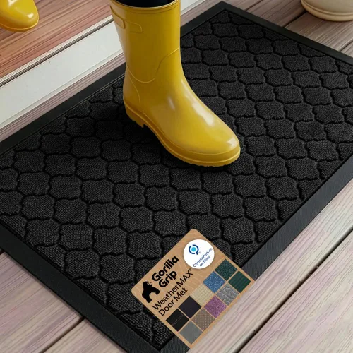 Vista 109 de Gorilla Grip - Tapete WeatherMax todo terreno 100% impermeable, caucho natural, resistente a manchas y decoloración, interior y exterior, fácil