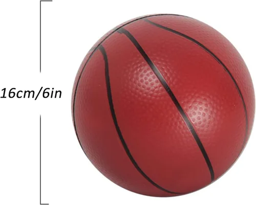 Vista 2 de Pelotas deportivas con bomba de mano para niños y niños pequeños (paquete de 2) juego de pelotas deportivas de goma de 6 pulgadas de diámetro
