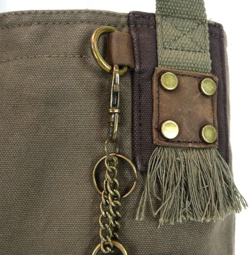Vista 7 de Chala Patch - Bolso cruzado para mujer color oliva, talla única