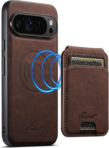 Vista 40 de PASNEW Funda para Pixel 9 Pro XL, Cartera de Cuero Premium con Soporte para Tarjetas [3 Tarjetas] con Soporte Plegable y Cubierta Magnética