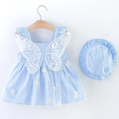 Vista 4 de Vestido tutú de verano para niñas pequeñas, sin espalda, vestido de princesa para fiesta de cumpleaños, vestido de verano con lazo floral