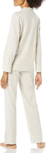 Vista 2 de Tienda Essentials Conjunto de pijama de manga larga modal de algodón para mujer (disponible en tallas grandes)
