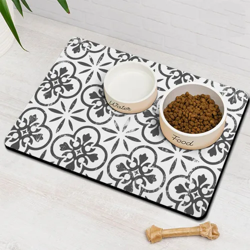 Vista 15 de Almohadillas de comida para perros para pisos absorbentes, alfombrilla de comida para gatos - Almohadillas de tazón de perro de secado rápido