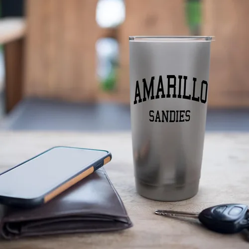 Vista 7 de Amarillo High School HS Amarillo TX Retro Stainless Steel Insulated Tumbler